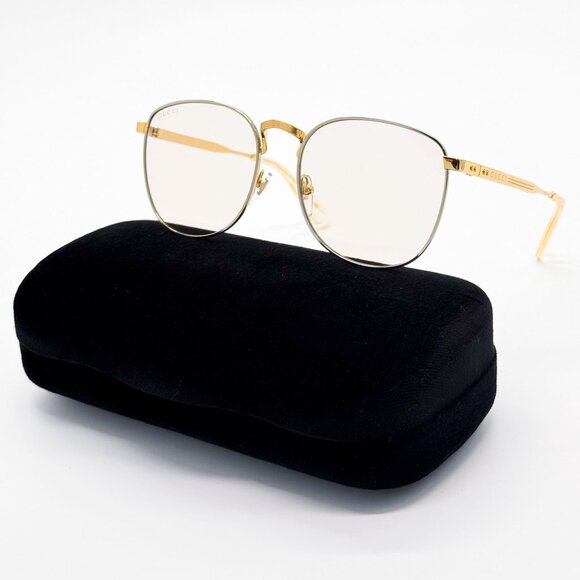 NEW GUCCI GG1367S 001 SUNGLASSES WOMEN GOLD EYEWEAR - Picture 1 of 11